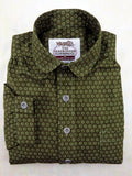 Woody Brown Bubble Wallpaper Men's Victorian Shirt