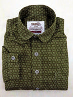 Woody Brown Bubble Wallpaper Men's Victorian Shirt