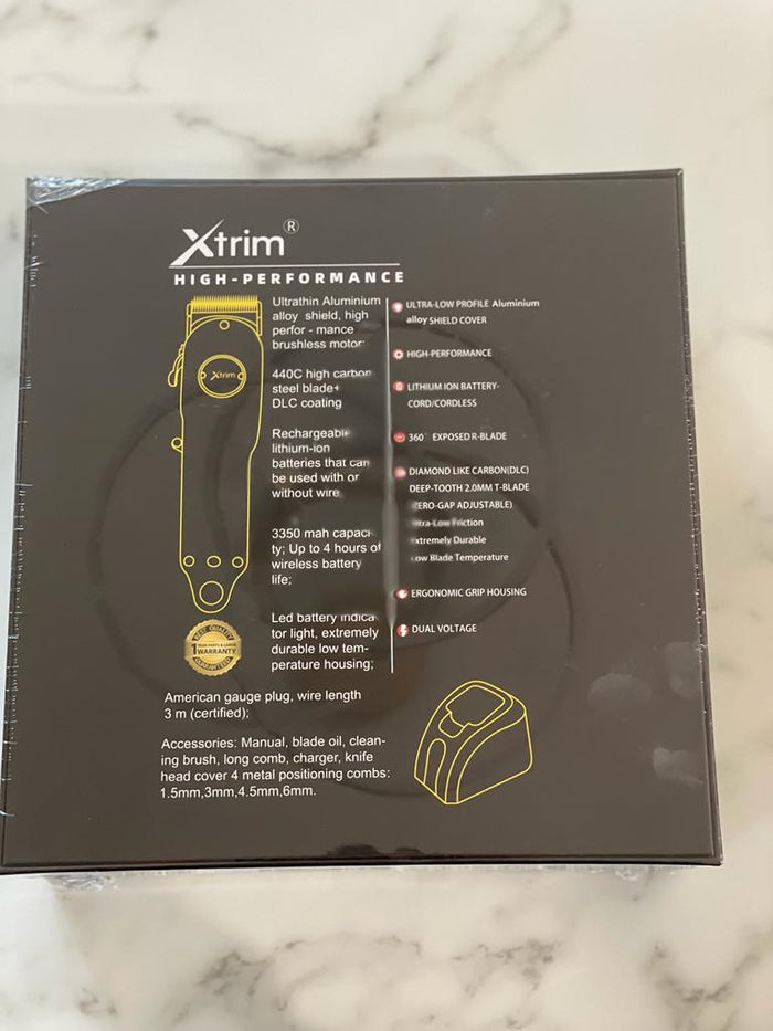 XTRIM CORDLESS CLIPPER - GOLD & BLACK - Palms Fashion Inc.