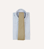 Yellow Square Medallion Self-Tipped Silk Tie
