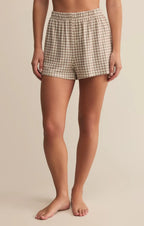 Z Supply: Maddie Gingham Short - Iced Coffee - B Social Boutique