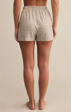 Z Supply: Maddie Gingham Short - Iced Coffee - B Social Boutique