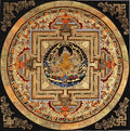 Zambhala Mandala Thangka wealth deity Buddhist art .